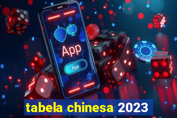 tabela chinesa 2023